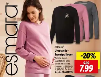 Lidl esmara Umstands- Sweatpullover Angebot