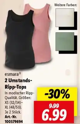 Lidl esmara 2 Umstands- Ripp-Tops Angebot