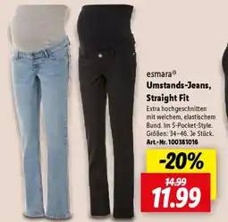 Lidl esmara Umstands-Jeans, Straight Fit Angebot