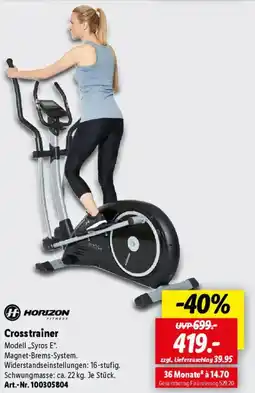 Lidl HORIZON Crosstrainer Angebot