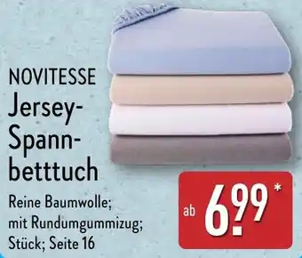 Aldi Nord NOVITESSE Jersey- Spann- betttuch Angebot