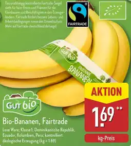 Aldi Nord GUT B10 Bio-Bananen, Fairtrade Angebot