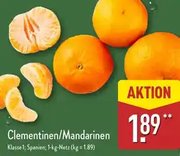 Aldi Nord Clementinen/Mandarinen Angebot