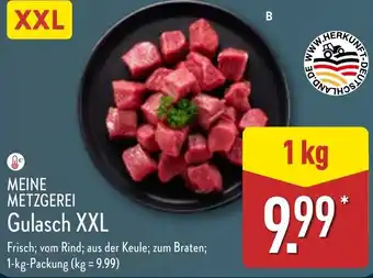 Aldi Nord MEINE METZGEREI Gulasch XXL Angebot