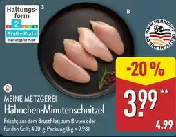 Aldi Nord MEINE METZGEREI Hähnchen-Minutenschnitzel Angebot