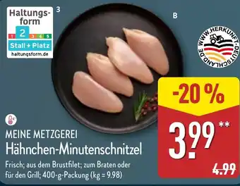 Aldi Nord MEINE METZGEREI Hähnchen-Minutenschnitzel Angebot