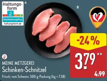 Aldi Nord MEINE METZGEREI Schinken-Schnitzel Angebot