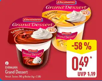 Aldi Nord EHRMANN Grand Dessert Angebot