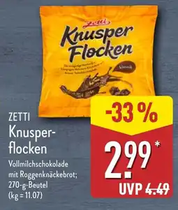 Aldi Nord ZETTI Knusper- flocken Angebot