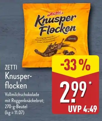 Aldi Nord ZETTI Knusper- flocken Angebot