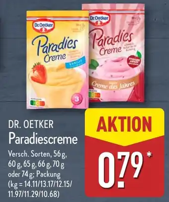 Aldi Nord DR. OETKER Paradiescreme Angebot