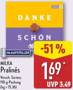 Aldi Nord MILKA Pralinés Angebot