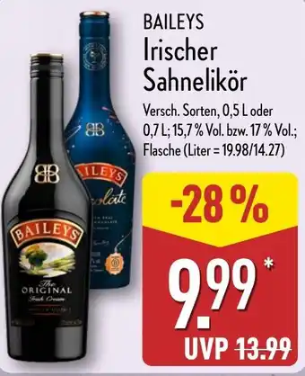 Aldi Nord BAILEYS Irischer Sahnelikör Angebot