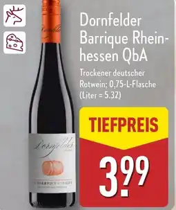 Aldi Nord Dornfelder Barrique Rhein- hessen QbA Angebot