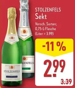 Aldi Nord STOLZENFELS Sekt Angebot