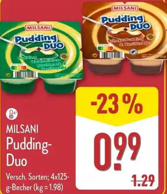 Aldi Nord MILSANI Pudding- Duo Angebot