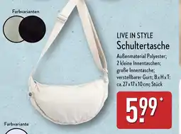 Aldi Nord LIVE IN STYLE Schultertasche Angebot