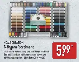 Aldi Nord HOME CREATION HOME Nähgarn-Sortiment Angebot