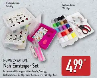 Aldi Nord HOME CREATION Näh-Einsteiger-Set Angebot