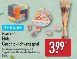 Aldi Nord PLAYLAND Holz- Geschicklichkeitsspiel Angebot