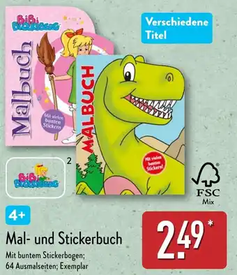 Aldi Nord Mal- und Stickerbuch Angebot