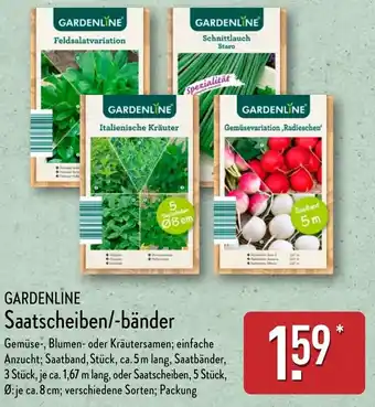 Aldi Nord GARDENLINE Saatscheiben/-bänder Angebot