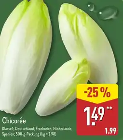 Aldi Nord Chicorée Angebot