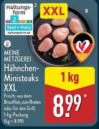 Aldi Nord MEINE METZGEREI Hähnchen- Ministeaks XXL Angebot