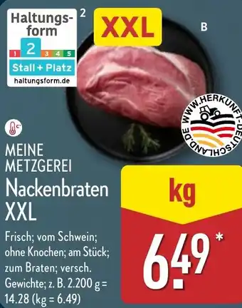 Aldi Nord MEINE METZGEREI Nackenbraten XXL Angebot