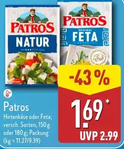 Aldi Nord Patros Hirtenkäse oder Feta Angebot