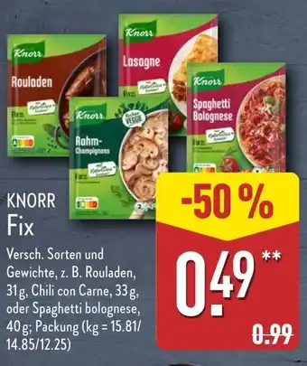 Aldi Nord KNORR Fix Angebot