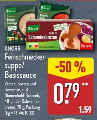 Aldi Nord KNORR Feinschmecker- suppe/ Basissauce Angebot