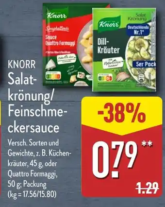 Aldi Nord KNORR Salat- krönung/ Feinschme- ckersauce Angebot