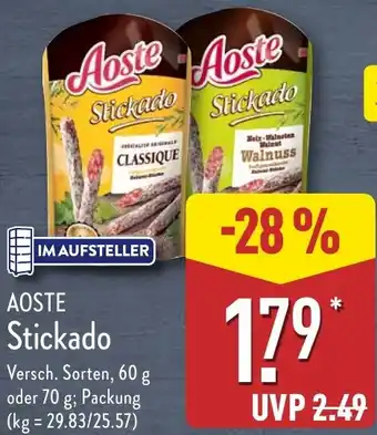 Aldi Nord AOSTE Stickado Angebot