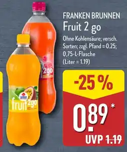 Aldi Nord FRANKEN BRUNNEN Fruit 2 go Angebot