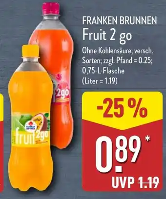 Aldi Nord FRANKEN BRUNNEN Fruit 2 go Angebot