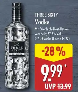 Aldi Nord THREE SIXTY Vodka Angebot