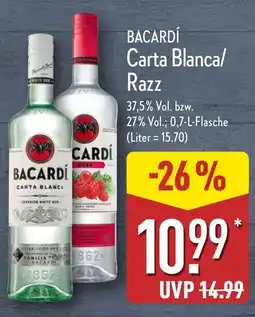 Aldi Nord BACARDÍ Carta Blanca/ Razz Angebot