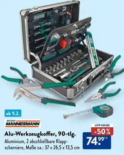 Aldi Nord MANNESMANN Alu-Werkzeugkoffer, 90-tlg. Angebot