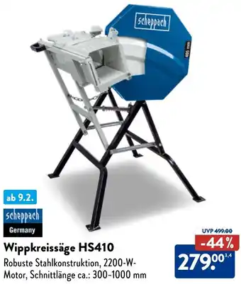 Aldi Nord Scheppach Wippkreissäge HS410 Angebot