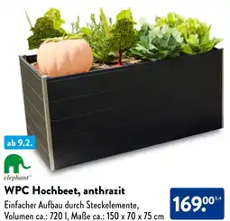 Aldi Nord elephant WPC Hochbeet, anthrazit Angebot