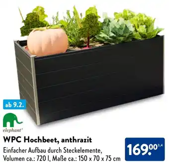 Aldi Nord elephant WPC Hochbeet, anthrazit Angebot