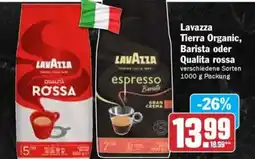 Hit Lavazza Tierra Organic, Barista oder Qualita rossa Angebot