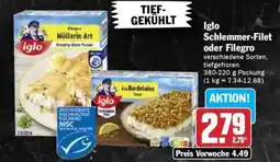 Hit iglo Schlemmer-Filet oder Filegro Angebot