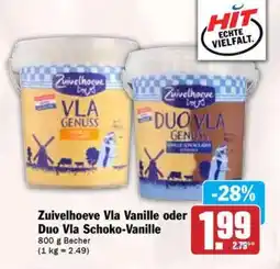 Hit Zuivelhoeve Vla Vanille oder Duo Vla Schoko-Vanille Angebot