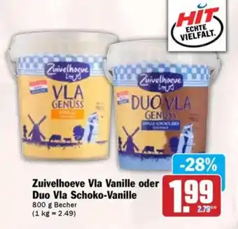 Hit Zuivelhoeve Vla Vanille oder Duo Vla Schoko-Vanille Angebot