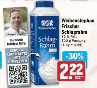 Hit Weihenstephan Frischer Schlagrahm Angebot