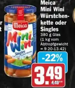 Hit Meica Meica Mini Wini Würstchen- kette oder Singles Angebot