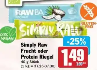 Hit Simply Raw Frucht oder Protein Riegel Angebot