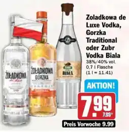 Hit Zoladkowa de Luxe Vodka, Gorzka Traditional oder Zubr Vodka Biala Angebot